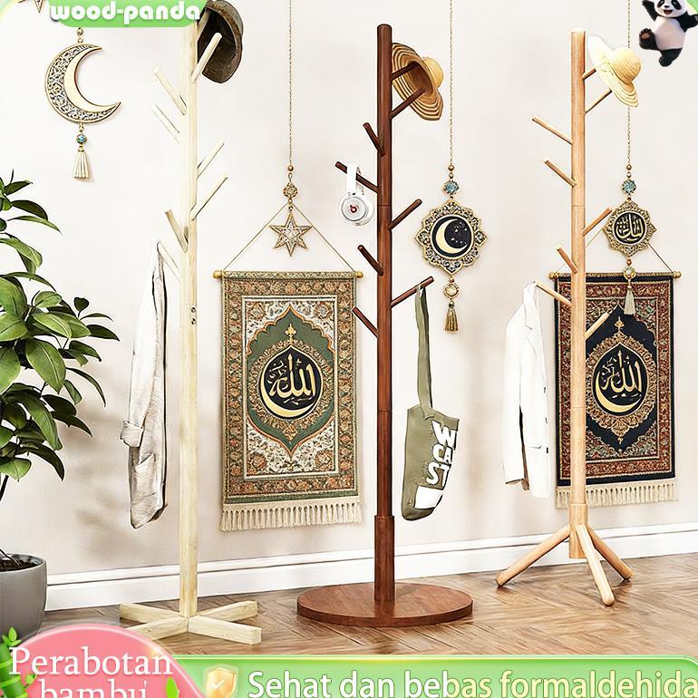 Gantungan Baju Gantungan Baju Bambu Gantungan Baju Berdiri Rak Pakaian Rak Gantungan Baju