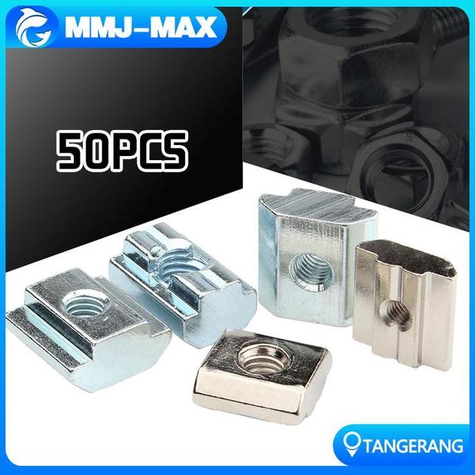 T SLIDING NUT M5 50PCS/T SLIDING NUT UNTUK ALUMINIUM PROFILE BMP27