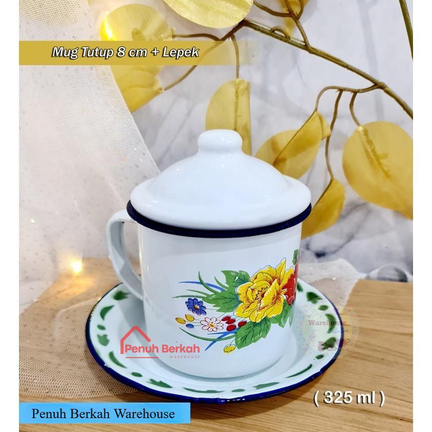 Cangkir Seng+Lepek/ Mug Seng+Lepek/ Mangkok Seng+Lepek Jadul Enamel/ Hrg-Set Sesuai Variasi
