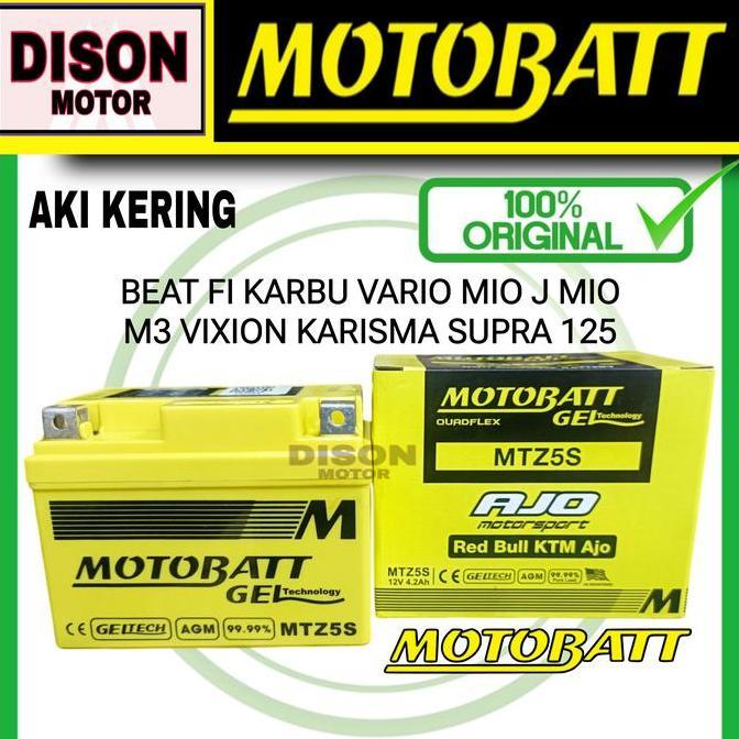 Aki Motobatt Beat Fi Karbu Vario Mio J Mio M3 Karisma Supra 125 Mtz5S Original Aki Kering Motobatt M