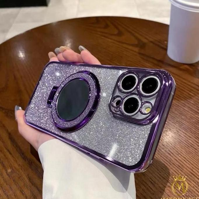 Casse- Compatible For 0Pp0 Case Luxury Glitter - Mirror Stand A5S A7 A12 A11K A1K A15 A15S A16 A16S 