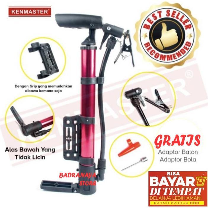 Terlaris Kenmaster Pompa Mini Ban Sepeda Kompaan Motor Bola Manual Hidrolik Kompa Angin Tangan