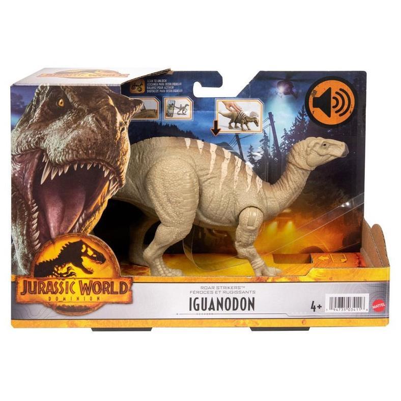 Jurassic World Dominion Roar Strikers Iguanadon Dinosaur Action Figure With Attack Motion And Sound,