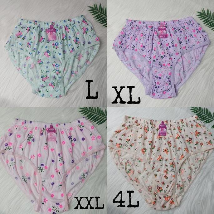 Intm- Celana Dalam Nita 6Pcs Motif Bunga Katun Cd Nita Grosir Konveksi
