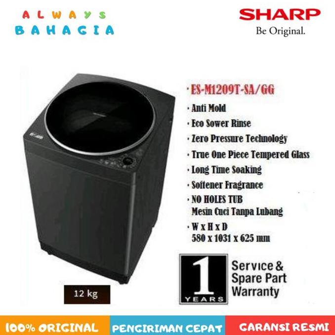 SHARP MESIN CUCI 12KG ES-M1209T-GG