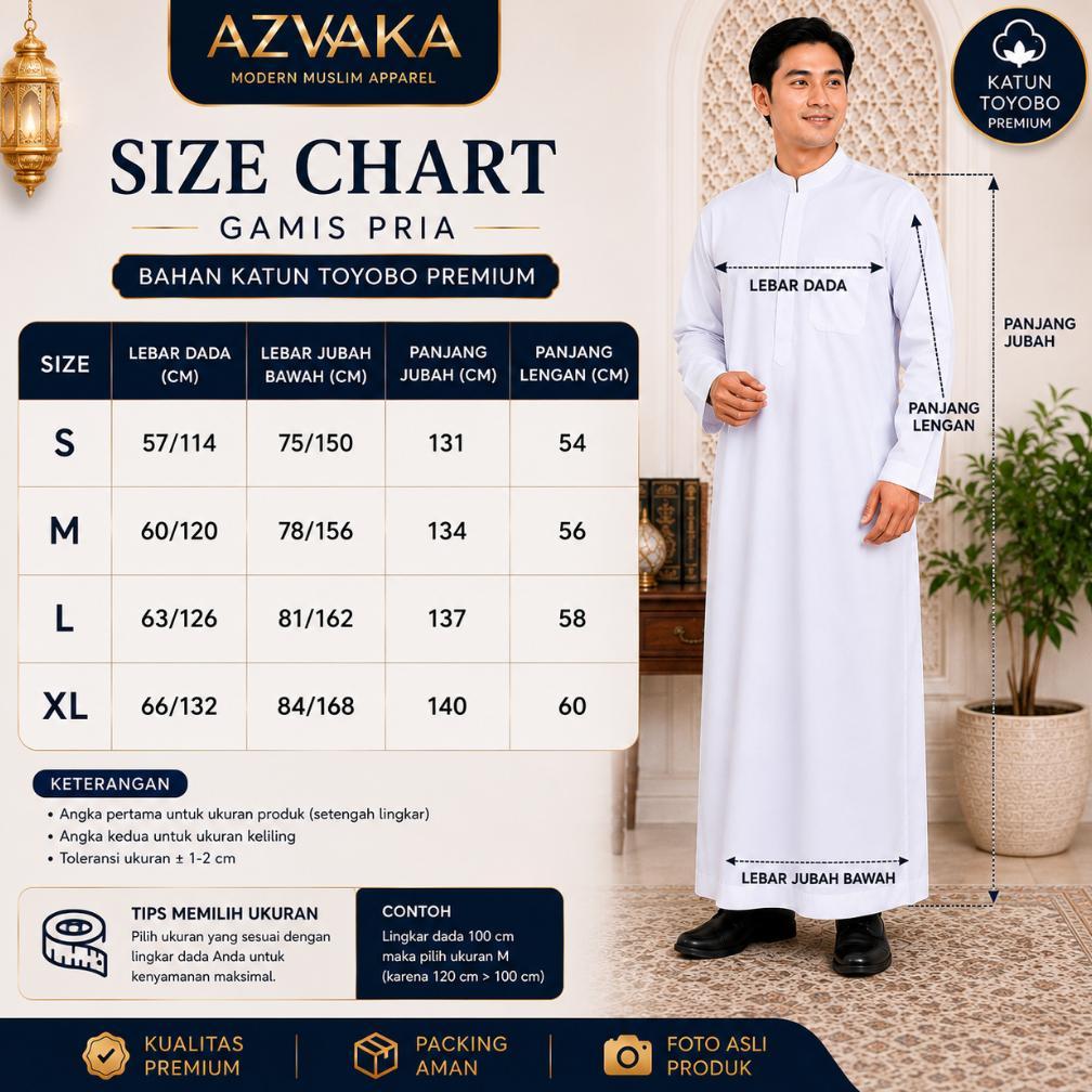 BEST DEALS jubah gamis polos pria laki laki dewasa lengan panjang bahan toyobo warna putih hitam abu