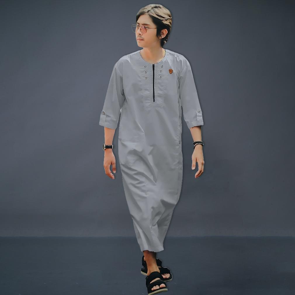 BESTPROMO Kawan Muslim - Jubah Pria Dewasa/Gamis Pria Dewasa/Jubah Gamis Pria Kawan Muslim Bahan Kat