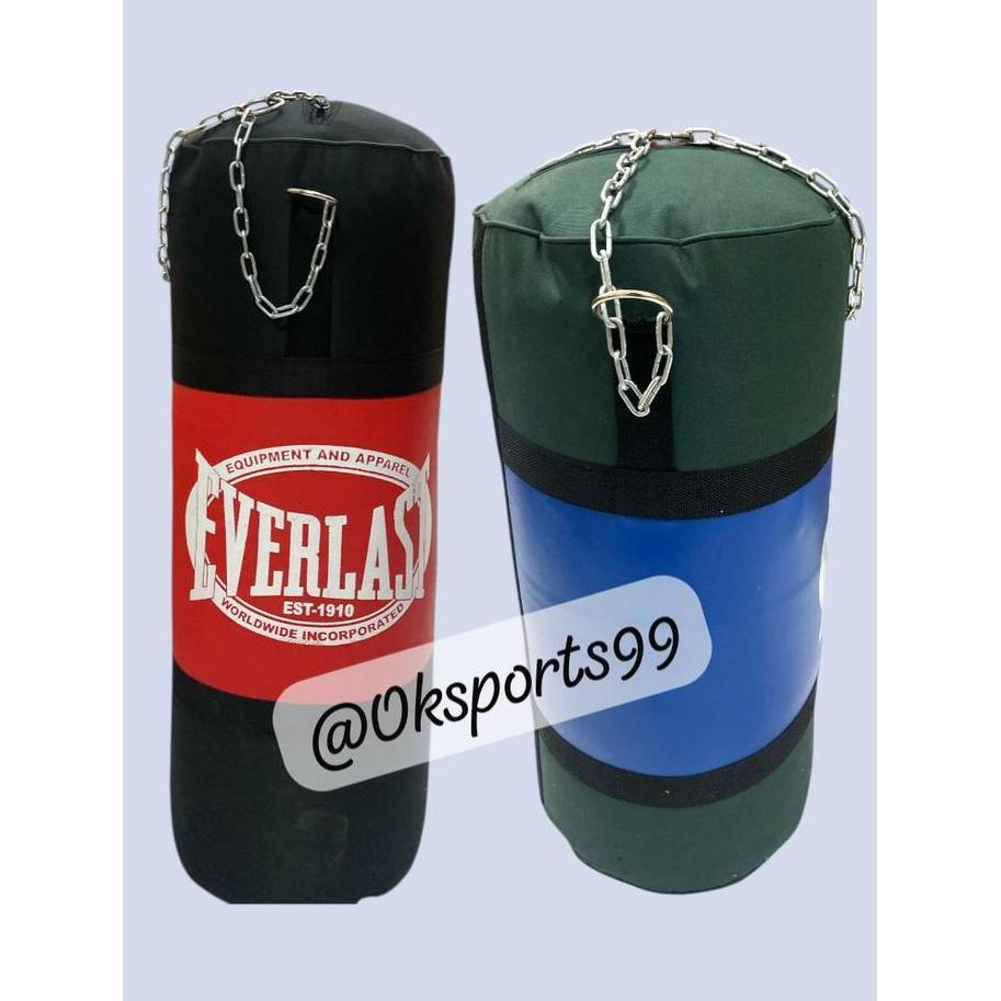SAMSAK PUNCHING BAG ISI SAMSAK BELA DIRI MUAY THAI SIZE M 70 CM Kain Full Isi Dilengkapi Warna Biru 