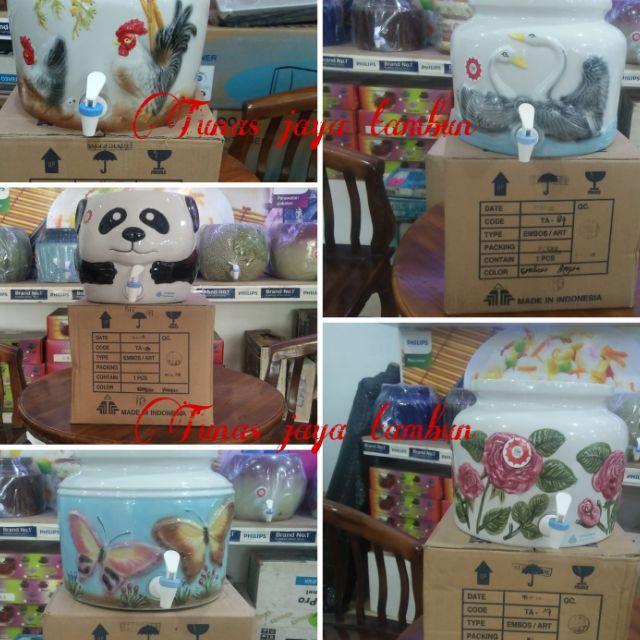 Guci Galon Keramik Embos / Guci Keramik Trisensa