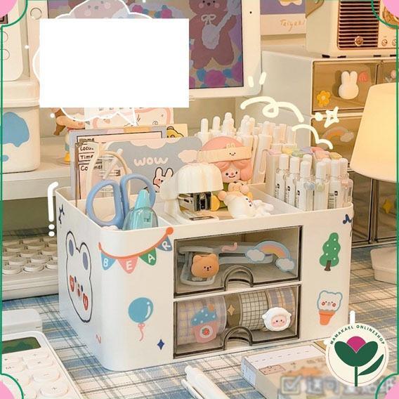 Kirei Desktop Organizer Storage Laci Mini Drawer Tempat Alat Tulis Multifungsi Serbaguna Lucu Cute K
