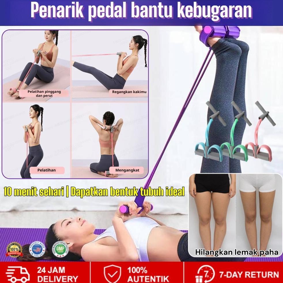 Latihan MudahAlat Bantu Fitness/Asisten Sit-Up/Penarik Pedal Multifungsi/Tali Tarik Pedal Yoga/Perut