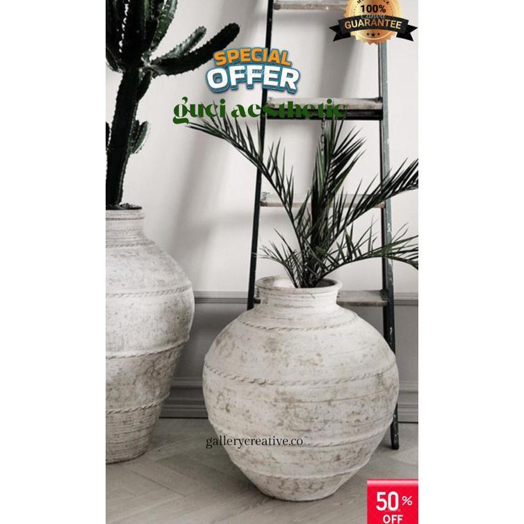 Guci Aesthetic- Vas Bunga Kering Besar