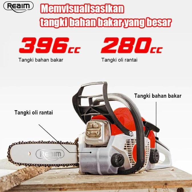 Terlaris Reaim Mesin Potong Kayu 58Cc 20Inch Chainsaw 2Tak Untuk Gergaji Mesin Alat Outdoor Mesin Ge