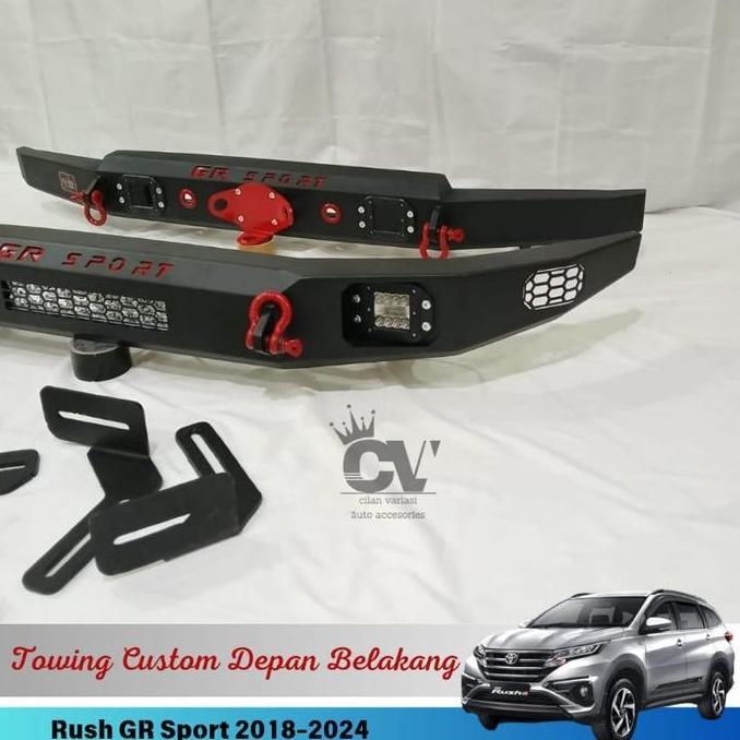 Paket Besi Towing Depan Belakang Custom All New Rush GR Sport 2018 - 2025 Emboss