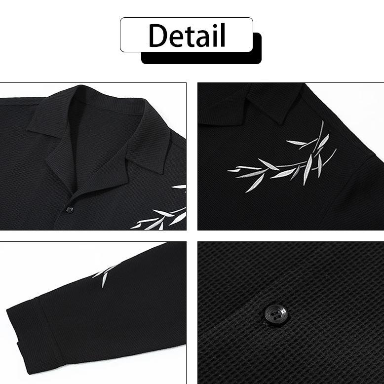 BIG PROMO kemeja korean style pria kemeja kasual pria baju kemeja cowok V Neck kemeja lengan panjang