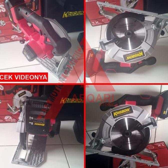 Terlaris Cordless Circular Saw / Gergaji Batre Baterai / Mesin Potong