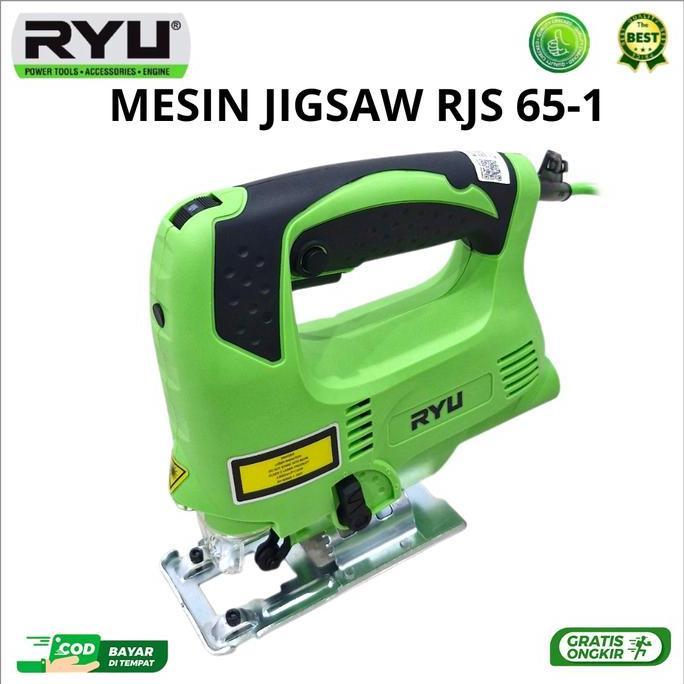 Terlaris Ryu Mesin Jigsaw Gergaji Ukir Triplek Kayu Listrik Rjs 65-1 450 Watt 100% Original Bergaran