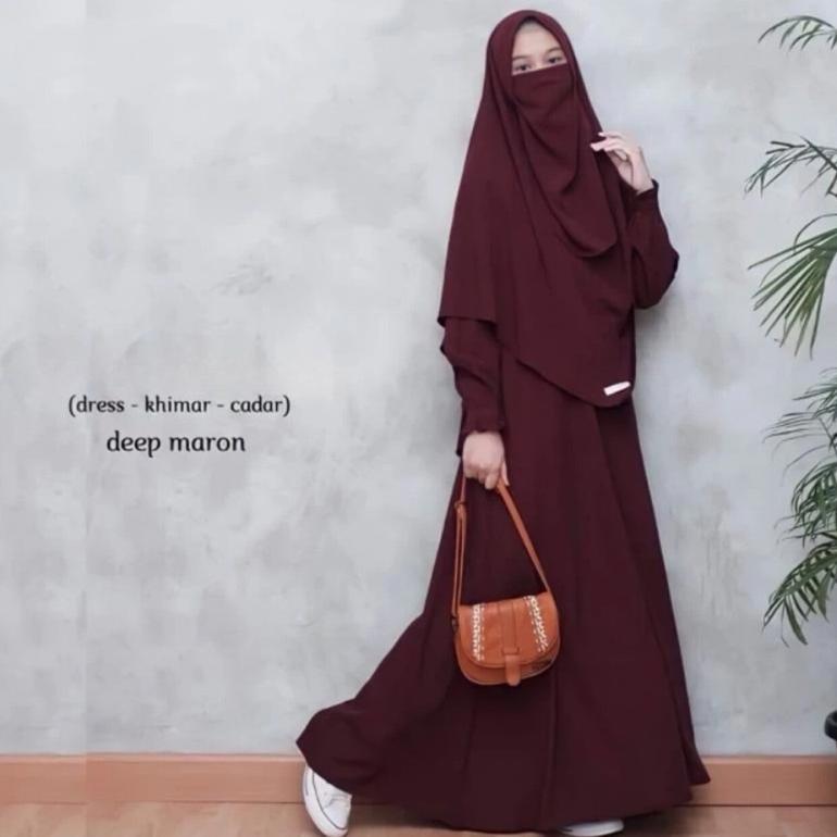 BESTPROMO Araya Set ( Gamis + Hijab + Cadar )/EPIC/Gagil/Ninos
