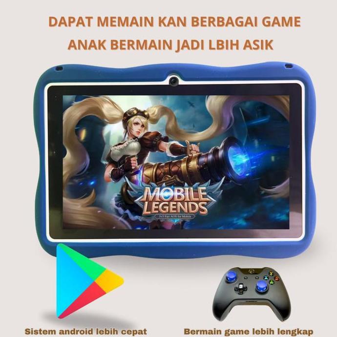HancdonTablet Edukasi Anak Easytech F12 Dengan Kemasan Tas / Tablet Android Untuk Belajar Anak / Tab