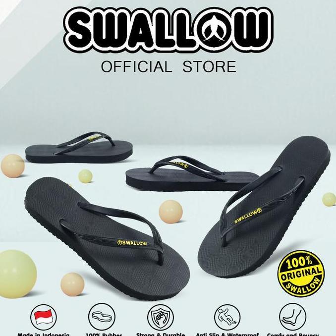 DN13 - Swallow Sandal Jepit F01 - Sendal Karet Dewasa Wanita Pria Anti Selip