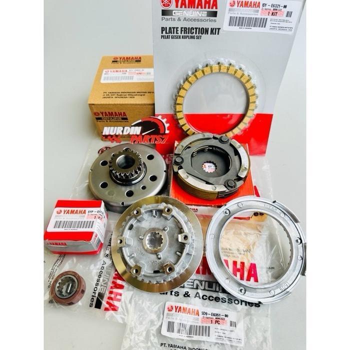 PAKET KOPLING MANGKOK 20T (5 BARANG) + GANDA ASSY + CAGE + KAMPAS KOPLING + RUMAH KOPLING JUPITER Z1