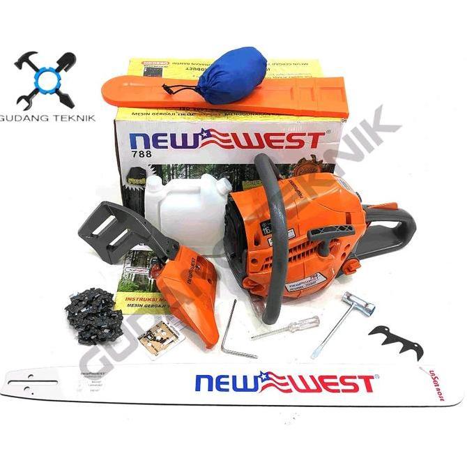 Terlaris Mesin Chainsaw 26" Laser 788 New West / Mesin Gergaji Potong Belah Kayu 26 Inch 788
