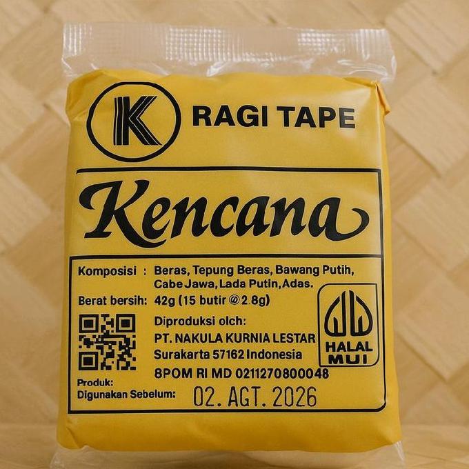 Pilihan- Ragi Tape Nkl Cap Kencana 40Gr Isi 15 Butir