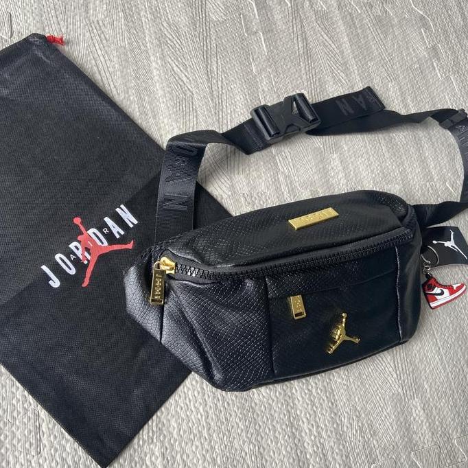 Waistbag air jordan regal Crossbody / Leather Snake Black gold