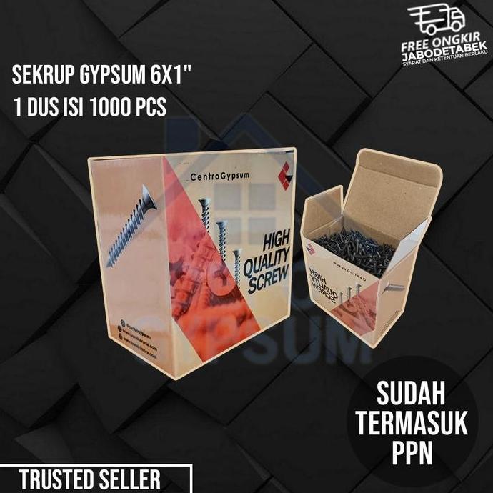 Sekrup Gypsum 6x1" 1 Dus Isi 1000 Pcs | Sekrup Gypsum Isi 1.000 Pcs