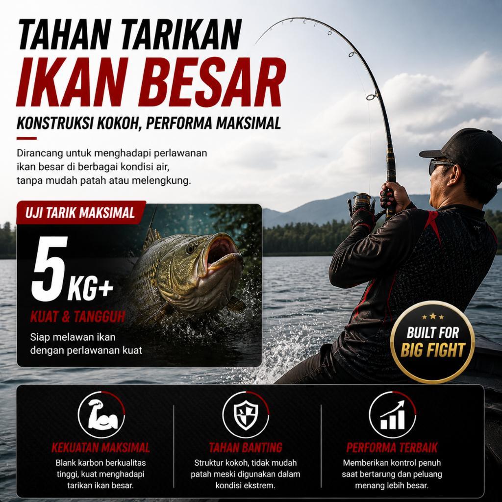 Joran Pancing Lurus Karbon - Ringan, Kuat, Dan Sensitif