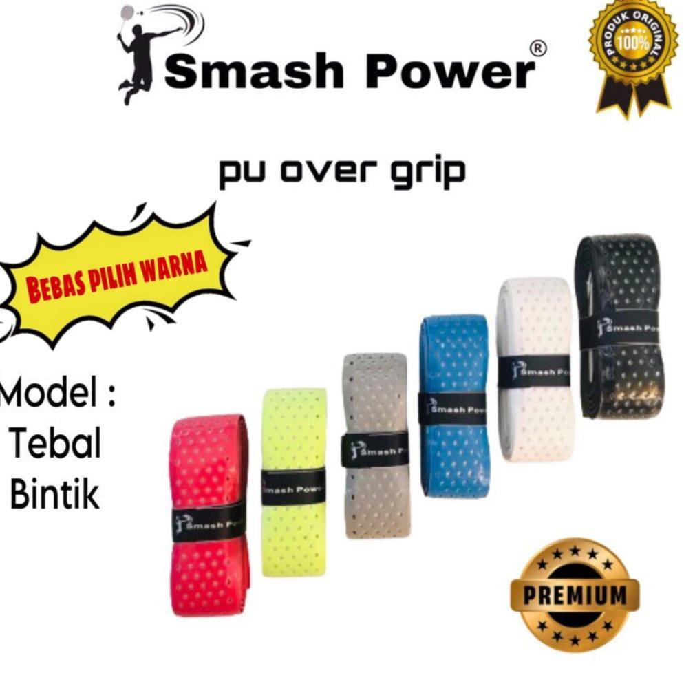 TERMURAH GRIP KARET TEBAL BADMINTON SMASH POWER ORIGINAL/GRIP RAKET BADMINTON/PU OVER GRIP TENIS/GRI
