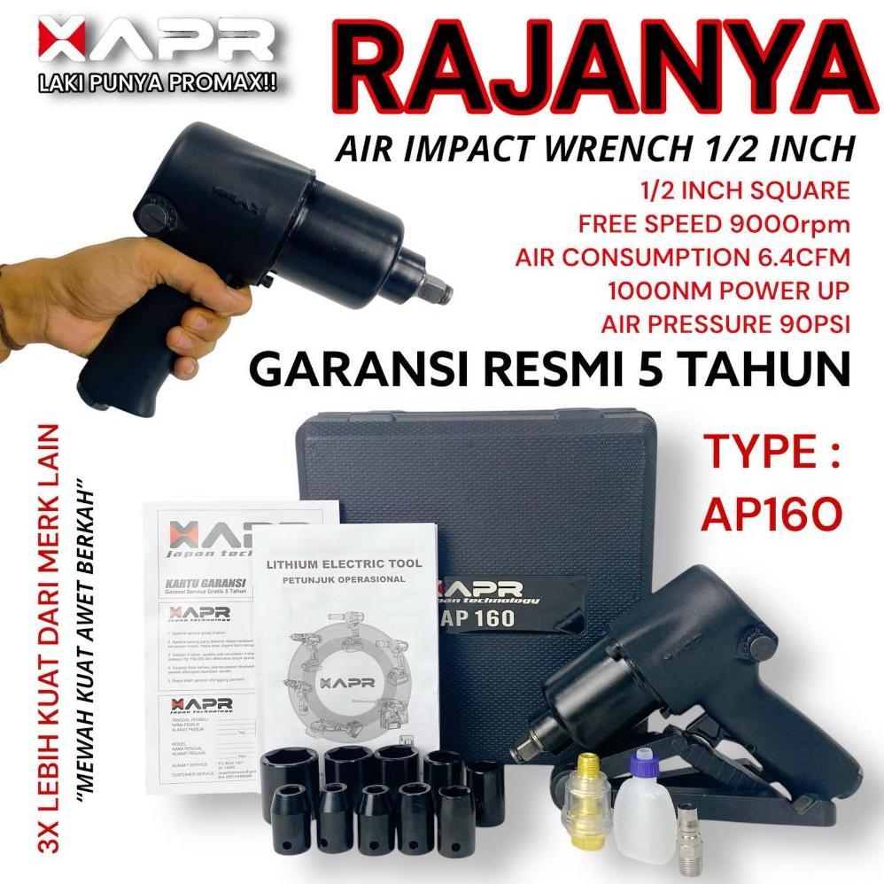 Air impact raja impek angin APR AP160 1/2INC bor pembuka baut angin kompresor bengkel Kualitas APR