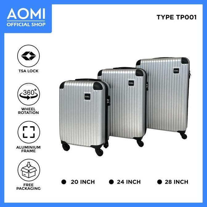 Koper Fiber Premium TSA Lock 20 inch, 24inch, 28inch TP001 Koper Rekomendasi Koper Kabin Pesawat Kop