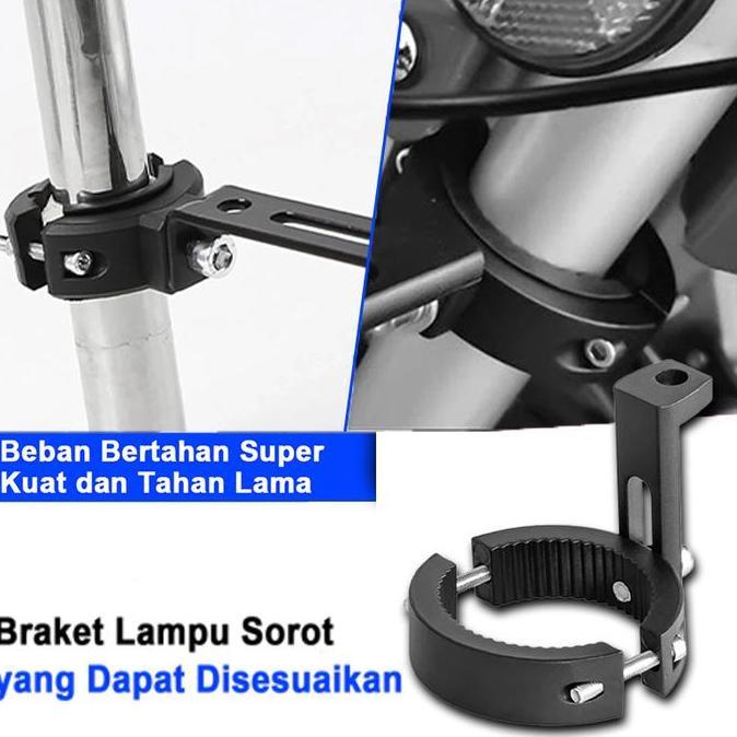 2 Pcs Braket Lampu Tembak Bracket Lampu Tembak Bracket Dudukan Lampu Tembak Motor Universal Braket L