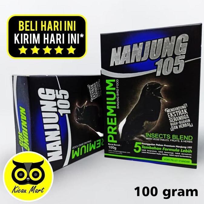 Nanjung 105 Voer Premium Ebod Jaya 100 Gram Pakan Burung Kacer Murai