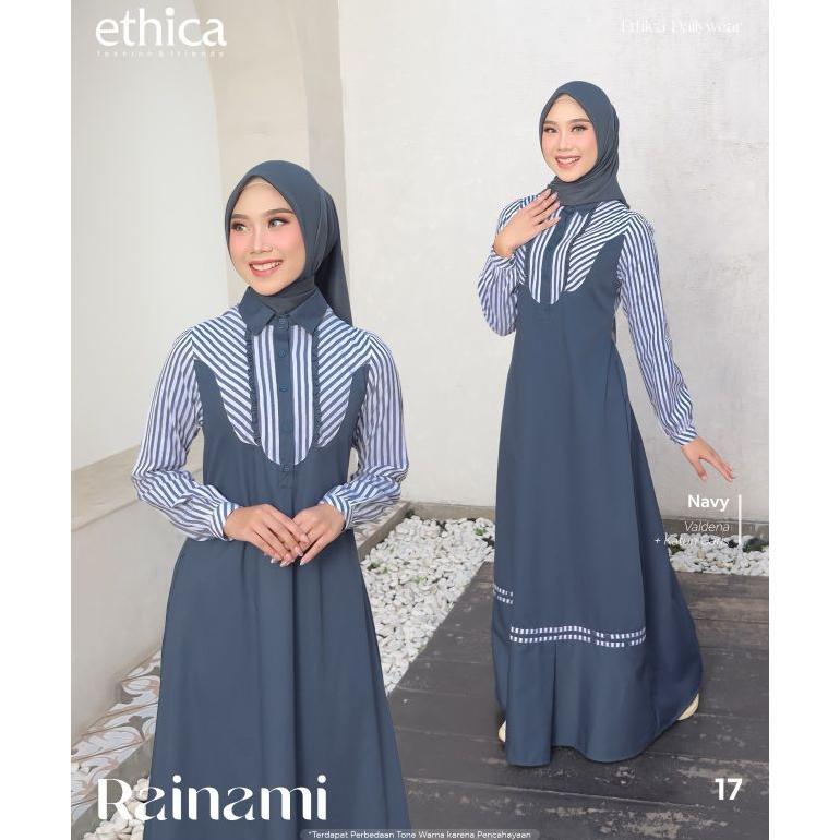 Flash Sale Gamis Ethica Rainami 17 Terbaru Original / Baju Gamis   Terbaru 2025 / Gamis Simple Elega
