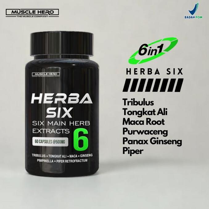 Mento- Herba Six 6 In 1 Testosterone Boost - Tongkat Ali Tribulus Maca Ginseng Purceng Piper - Bpom