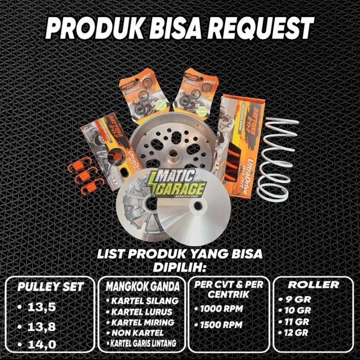 PAKET CVT FULL DAYTONA YAMAHA NMAX UPGRADE MANGKOK KOPLING KAMPAS GANDA NMAX PER CVT RACING FULL UPG