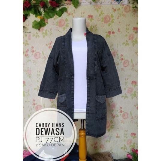 wajib punya jaket jeans wanita outer jeans snow light blue / outer jeans snow hitam / kardigan jeans
