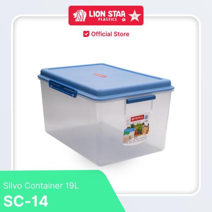 LION STAR Penyimpanan Box Kedap Udara Silvo Container 19 Liter SC-14