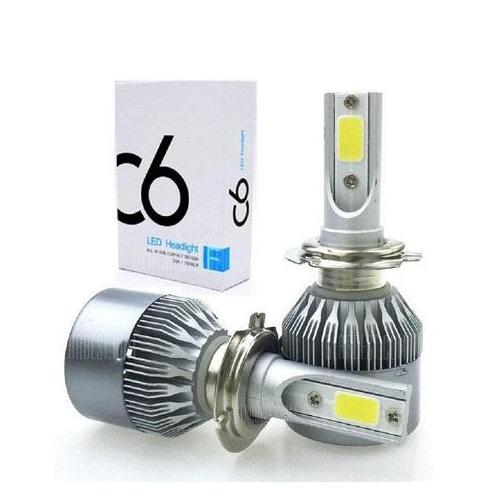 Lampu Utama Led H4 C6 36 W Cob Mobil Motor Socket H4 Kaki 3 Dengan Fan