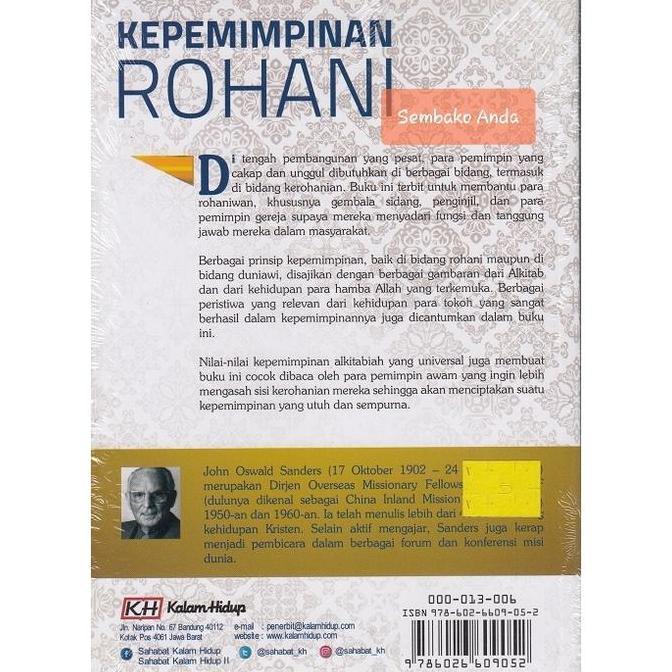 TERMURAH - Kepemimpinan Rohani. J. Oswald Sanders.
