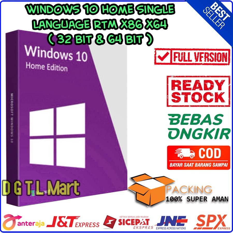 DVD Windows 10 Home Single Language x86 x64 RTM 32 Bit & 64 Bit ( Versi Ringan )
