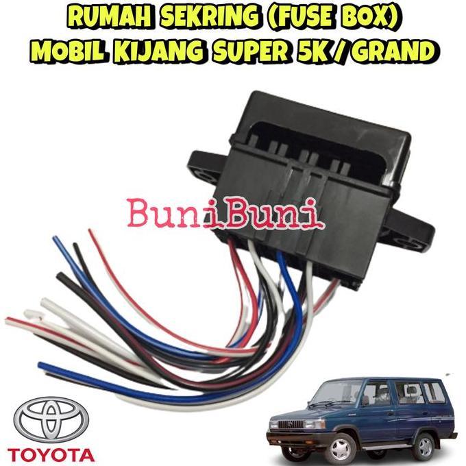 Auto- Fuse Box / Rumah Sekring Sikring Mobil Kijang Super 5K / Rover / Grand Komplit Sekring