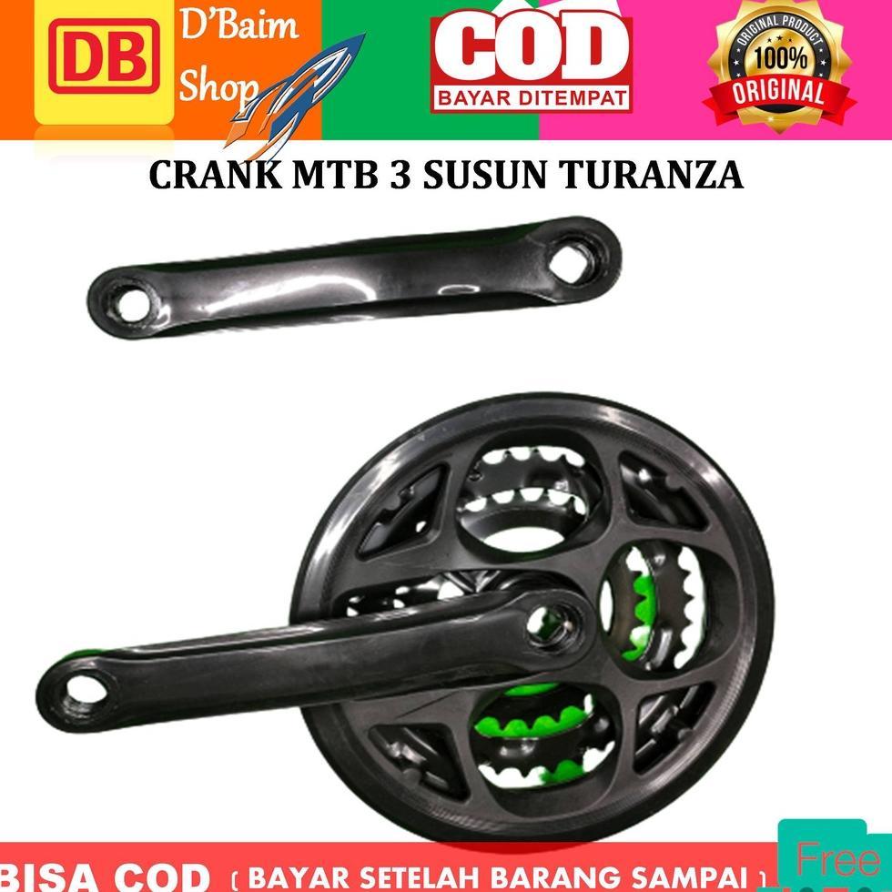Pedal Crank Sepeda Mtb/Gear Depan Sepeda Mtb 3 Susun 48T-38T-28T Turanza/Goesan Termurah