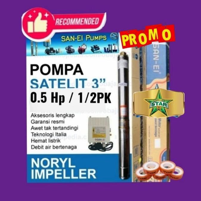 POMPA SATELIT 1/2HP 0.5 CASING PIPA 3 INCH SUBMERSIBLE BKN DRAKOS YORK HIGH QUALITY
