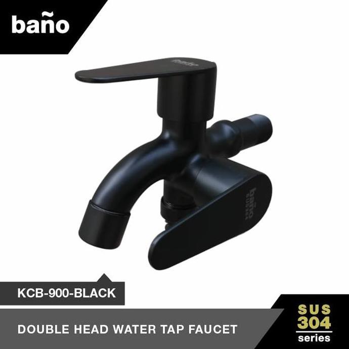 Kran cabang hitam / Kran double mixer hitam SUS 304 / kran mixer