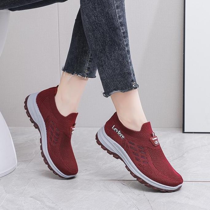 Donna- Lvr Sunny Lv0190 Sepatu Sneakers Nita Tanpa Tali Polos Nita Lv0190