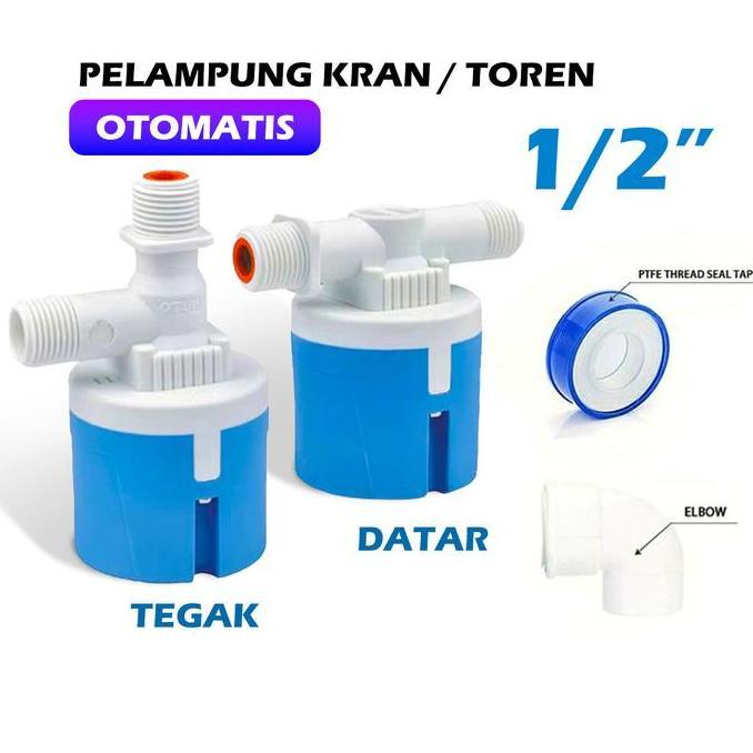 Kran Otomatis Bak Mandi 1/2 Pelampung Toren Vertikal Horizontal Floating Valve - Radar Otomatis Tore