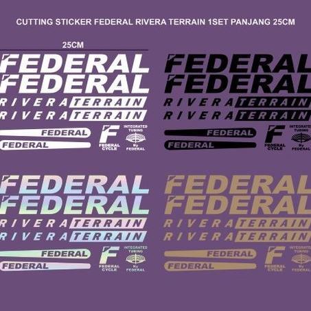 Cutting Sticker Sepeda Federal Rivera Terrain Stiker Frame Bike 1Set Termurah